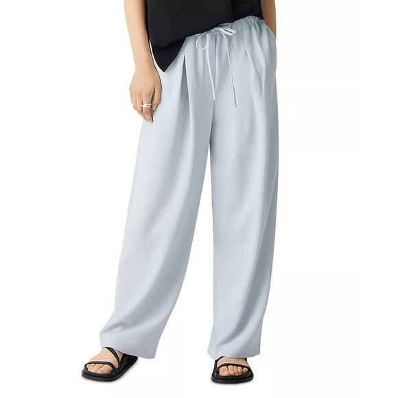 Theory Pants - THEORY Pleated Drawstring Pants in Pearl Blue Sz 6